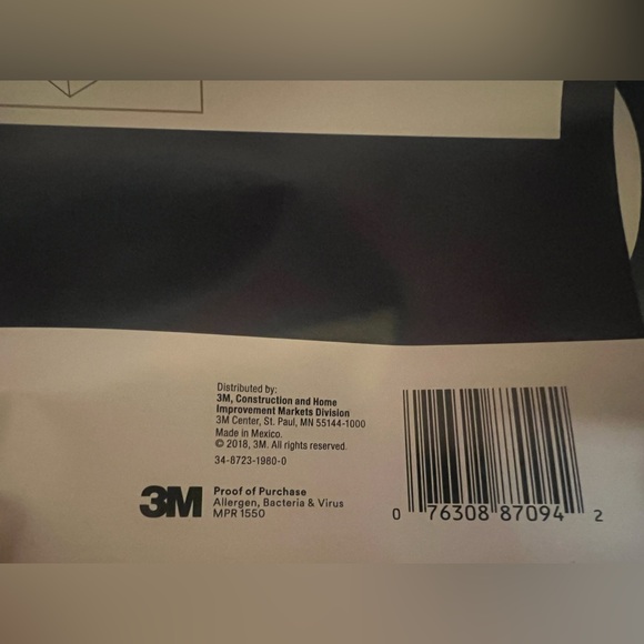 FILTRETE HVAC Filter 16" X 25" X 5". 1550 MPR. High Performance Electrostatic - Picture 8 of 15